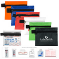 8 Piece Traveler's First Aid Kit in Polyester Zipper Pouch